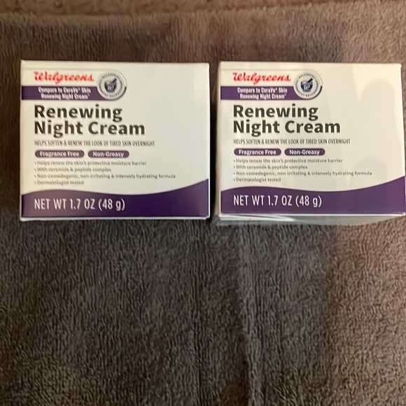 Walgreens Brand compare to CeraVe Skin Renewing night cream lot of 2 - Picture 1 of 5